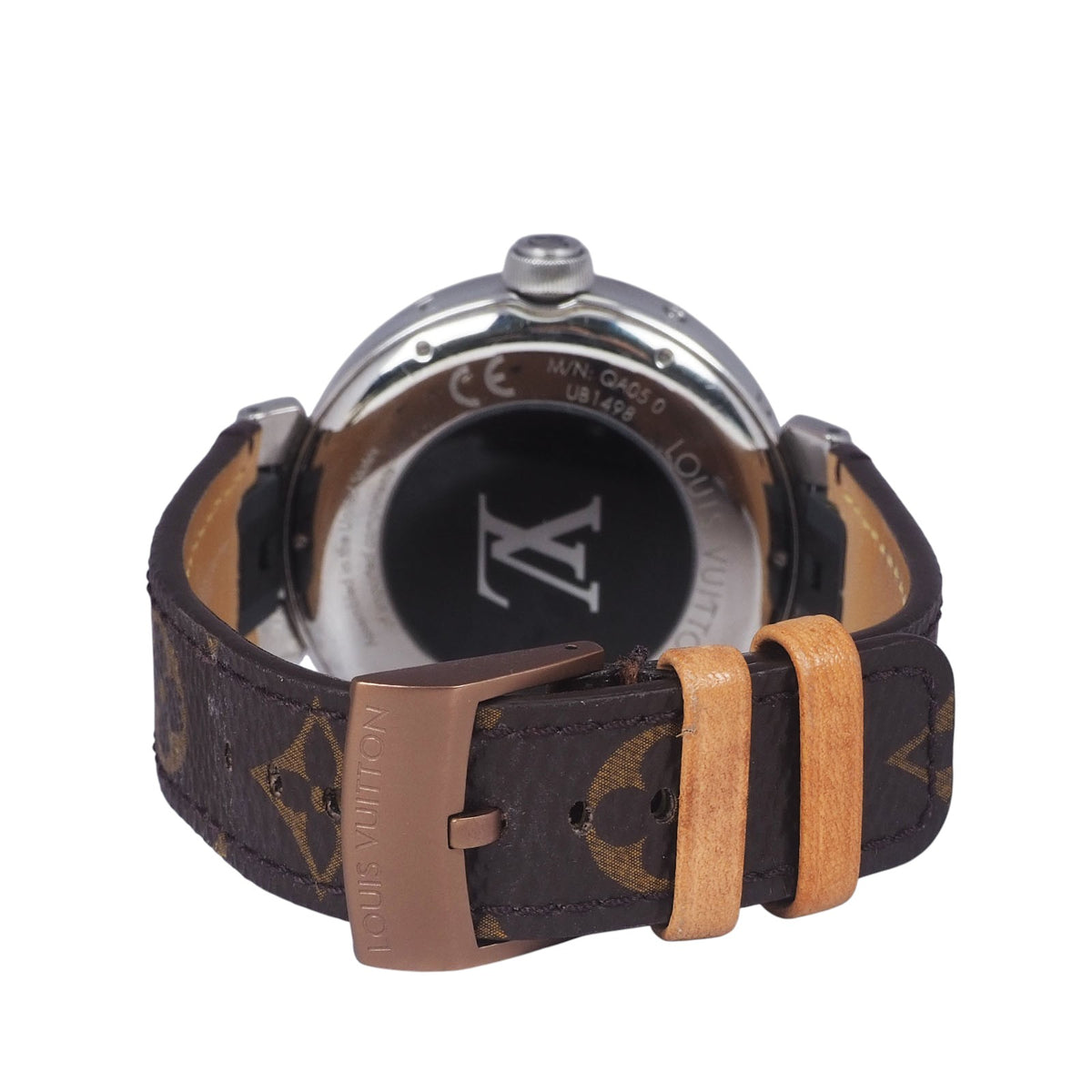 Louis Vuitton QA050 Tambour Horizon Smartwatch Leather Band Watch