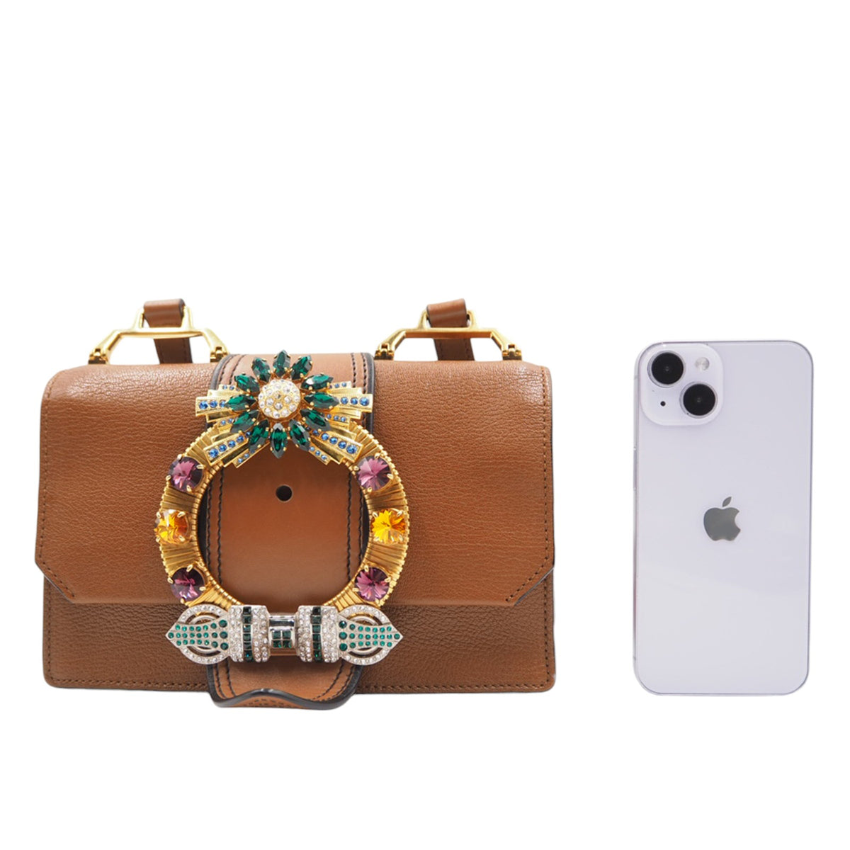 Miu Miu 5BH609 Crystal Crossbody Bag