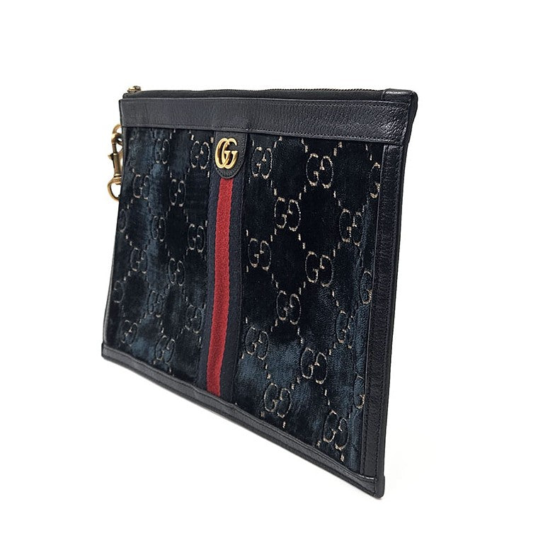 Gucci Ophidia GG Velvet Clutch (575371)