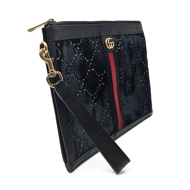 Gucci Ophidia GG Velvet Clutch (575371)