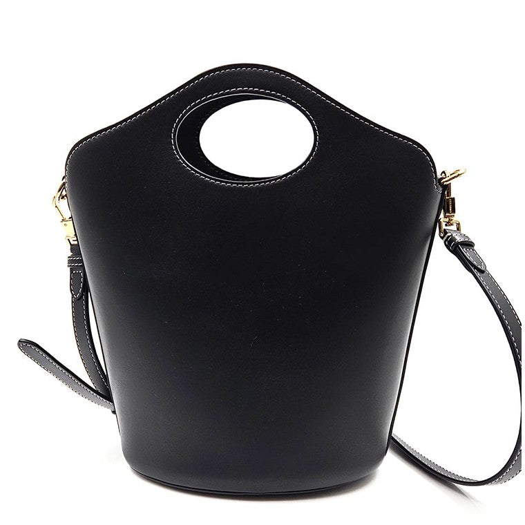 Burberry Leather Pocket Bucket Bag
