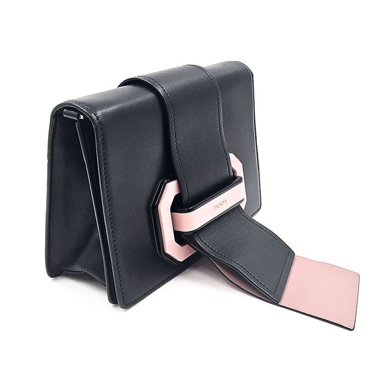 Prada City Calf Ribbon Mini Shoulder Bag (1BD067)