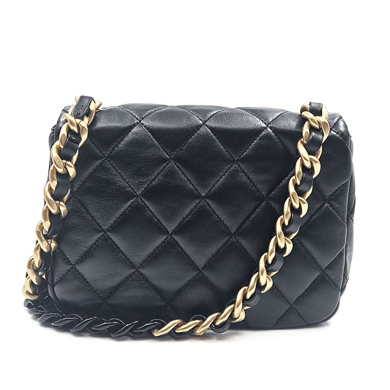 Chanel 22 Season Lambskin Quilted Chain Shoulder Bag (AS3206)