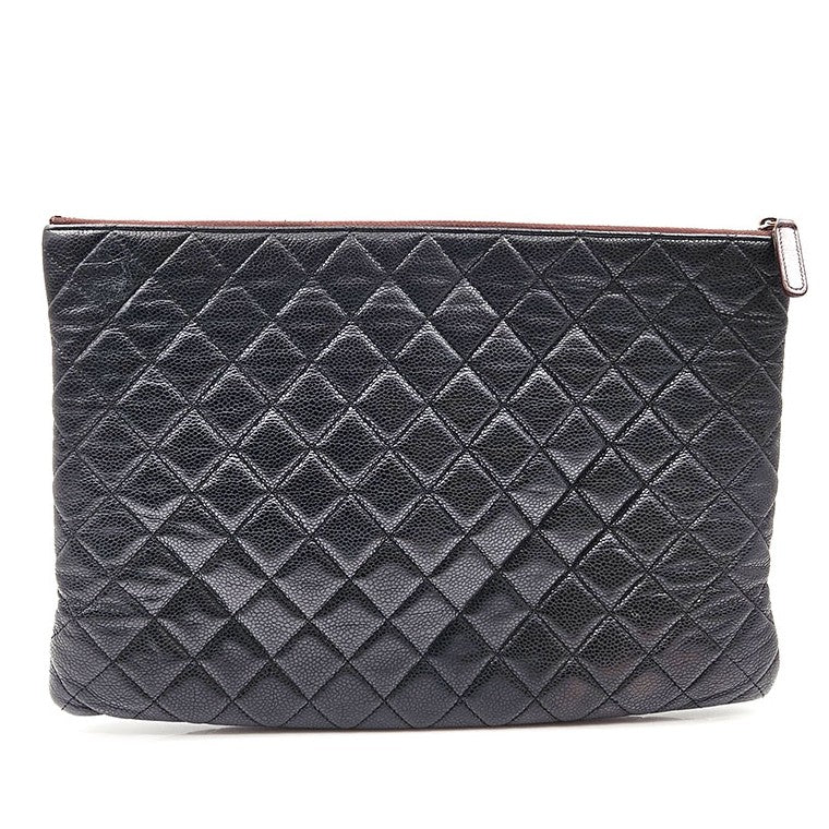 Chanel Classic Caviar Clutch Large