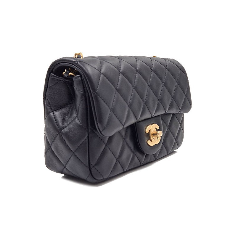 Chanel Lambskin Classic New Mini Golden Ball Crossbody Bag (AS1787)