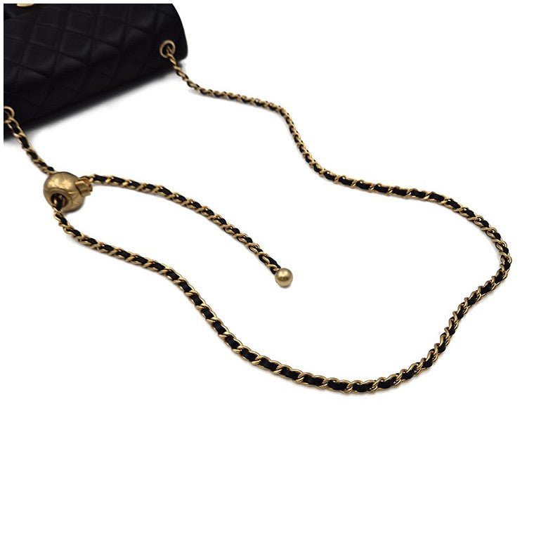 Chanel Lambskin Classic New Mini Golden Ball Crossbody Bag (AS1787)