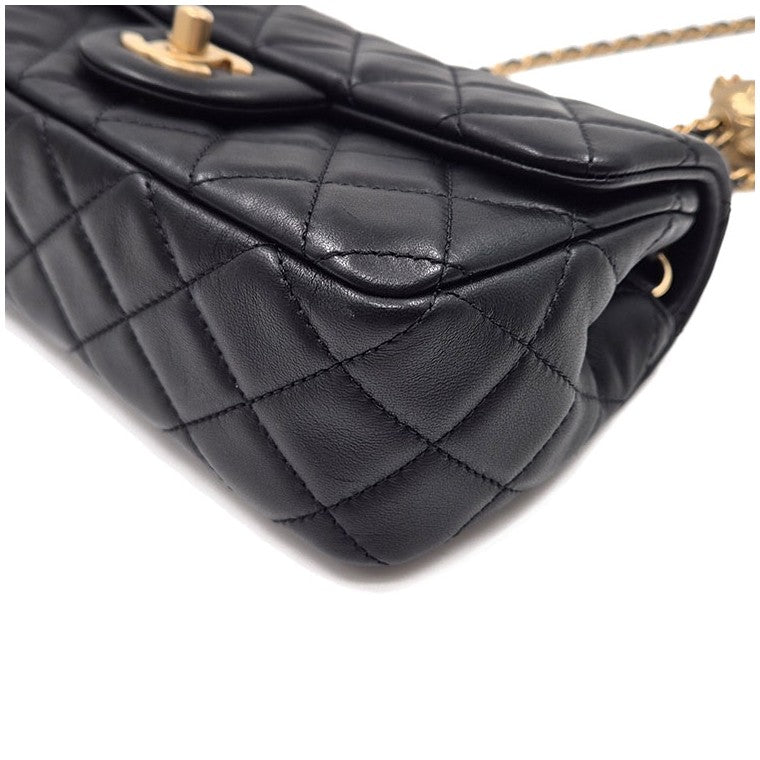 Chanel Lambskin Classic New Mini Golden Ball Crossbody Bag (AS1787)