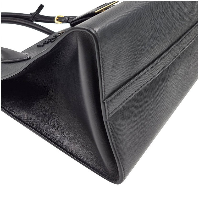 Prada Saffiano Monochrome Tote and Shoulder Bag (1BA155)