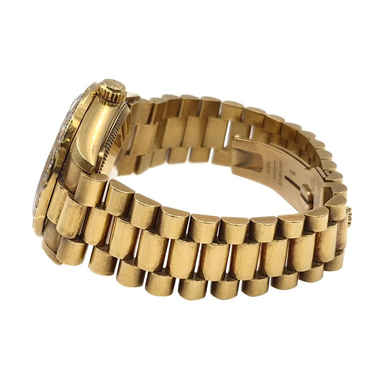 Rolex Dayjust Diamond Gold Watch (68278)