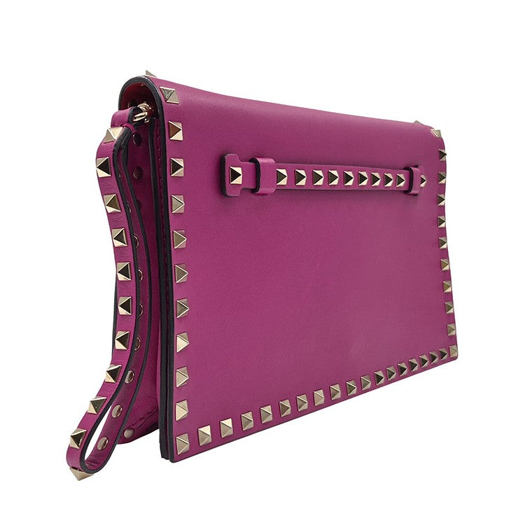Valentino Rockstud Strap Flap Clutch