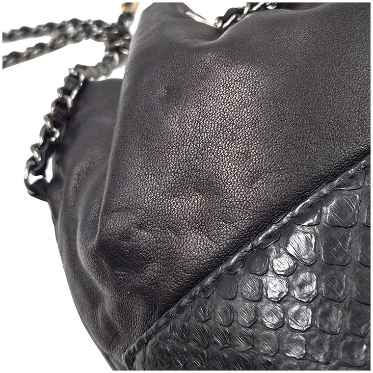 Chanel Lambskin Python Gabrielle Pearl Bag