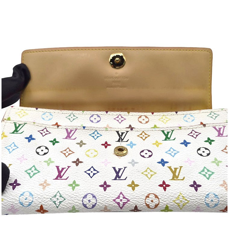 Louis Vuitton White Multi Long Wallet
