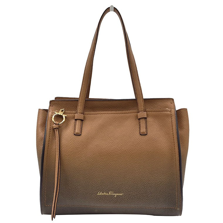 Ferragamo Two-Tone Amy Shoulder Bag Medium