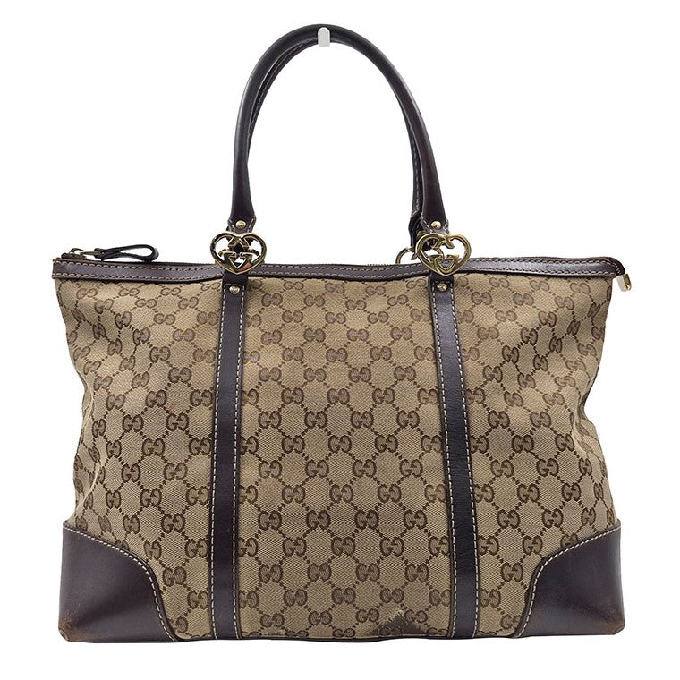 Gucci Jacquard Heart Shoulder Bag (257068)