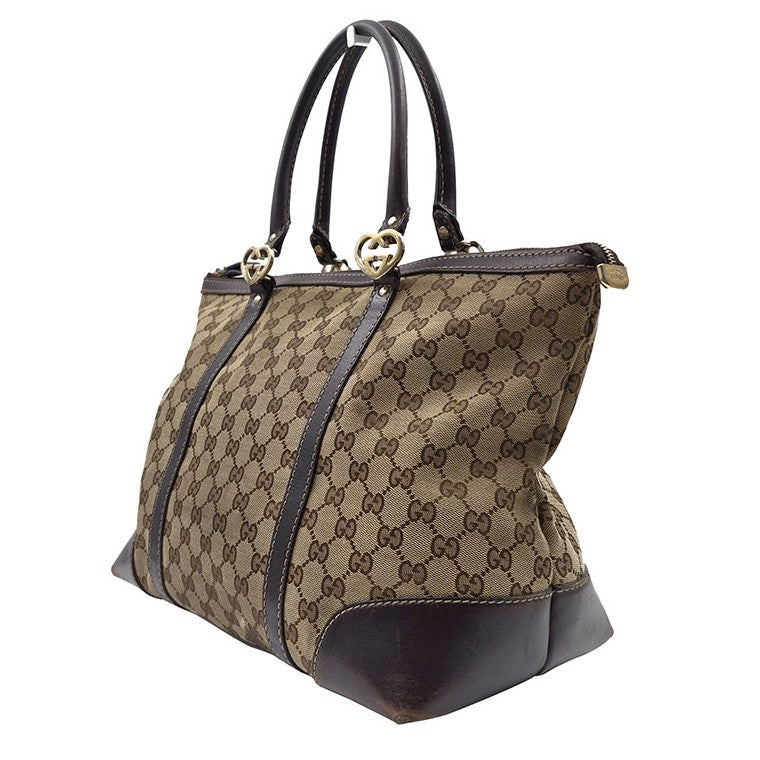 Gucci Jacquard Heart Shoulder Bag (257068)