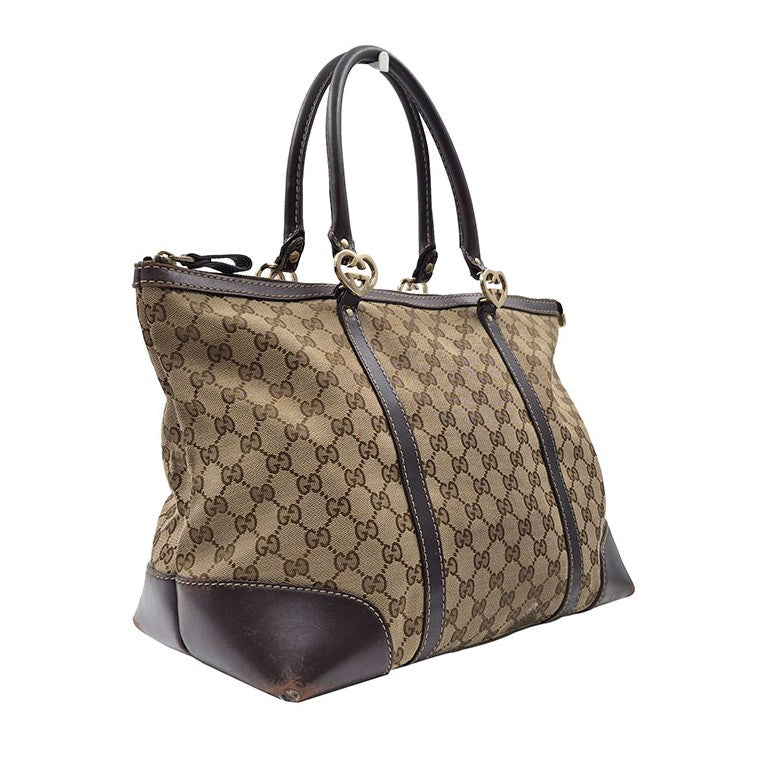 Gucci Jacquard Heart Shoulder Bag (257068)