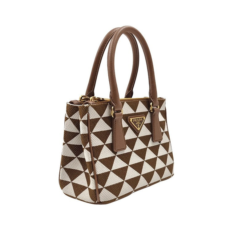 Prada Symbol Fabric Mini Tote Bag and Shoulder Bag