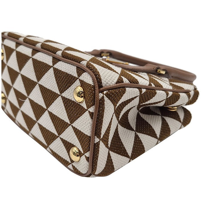 Prada Symbol Fabric Mini Tote Bag and Shoulder Bag