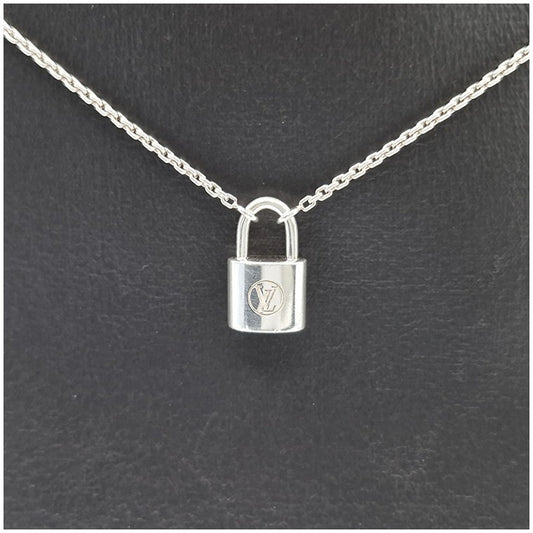 Louis Vuitton Silver Lockit Necklace (Q93559)