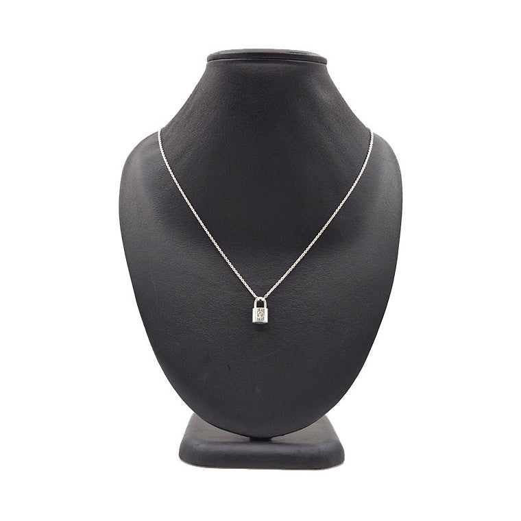 Louis Vuitton Silver Lockit Necklace (Q93559)