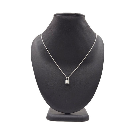 Louis Vuitton Silver Lockit Necklace (Q93559)