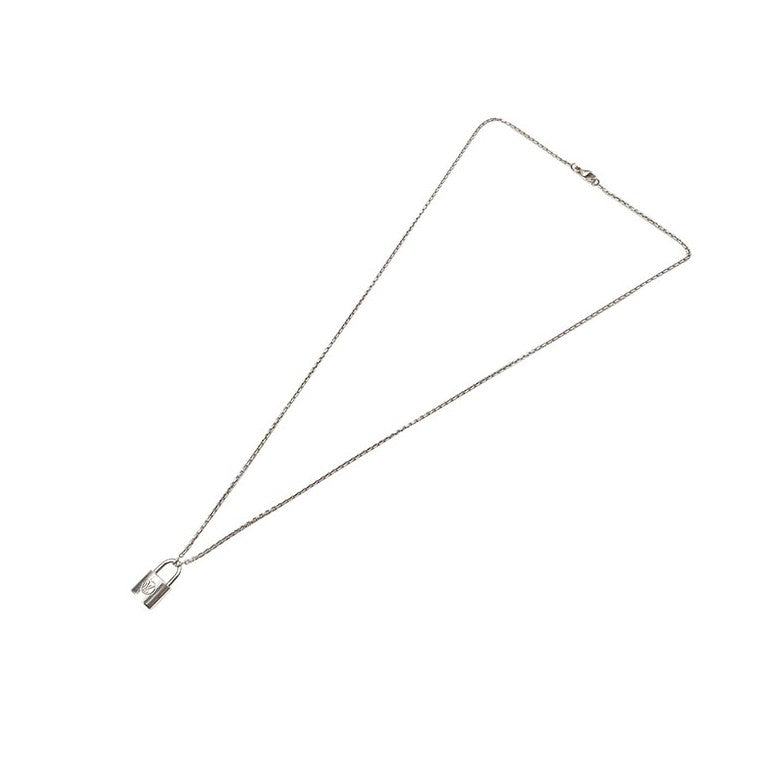 Louis Vuitton Silver Lockit Necklace (Q93559)