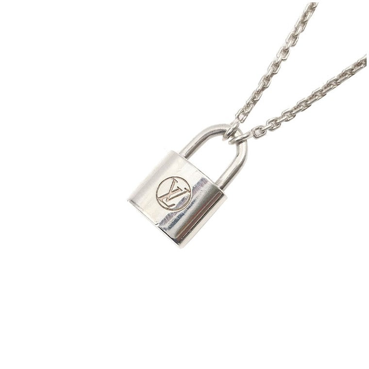 Louis Vuitton Silver Lockit Necklace (Q93559)