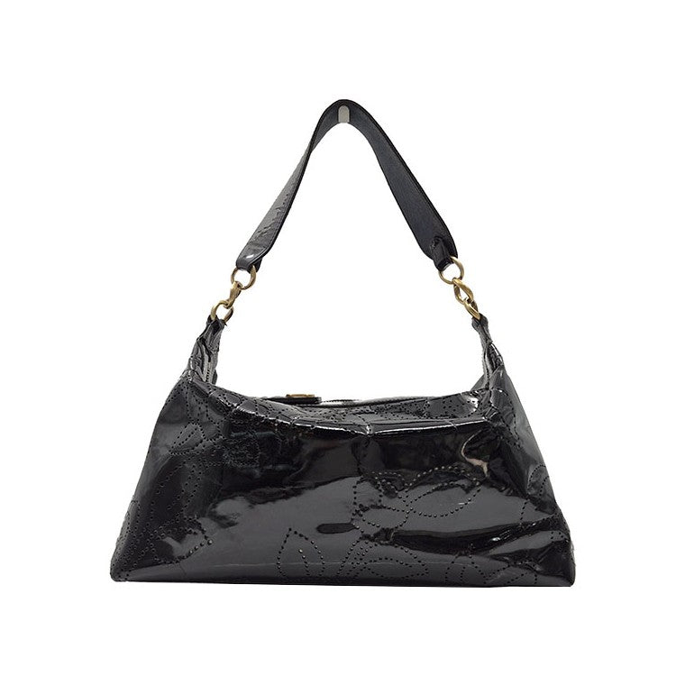 Chanel Patent Camellia Season Shoulder Bag