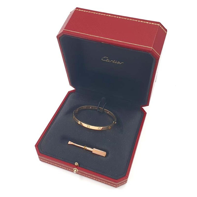 Cartier Love Bracelet Medium 4-Diamond Yellow (16)