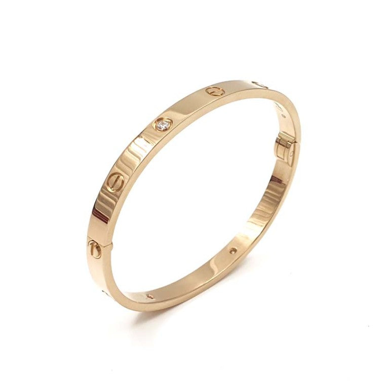 Cartier Love Bracelet Medium 4-Diamond Yellow (16)