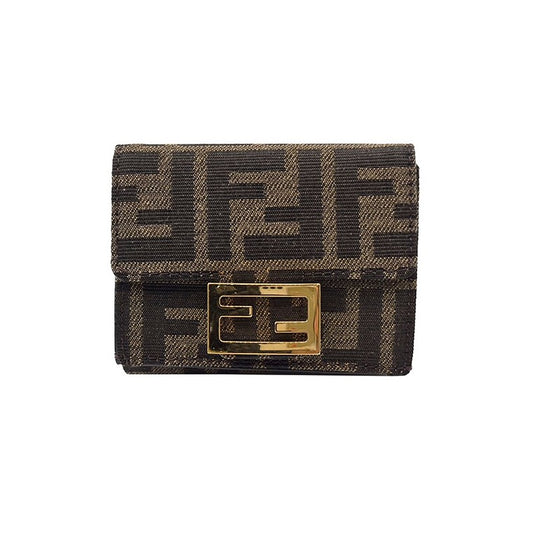 Fendi Trifold Fabric Wallet