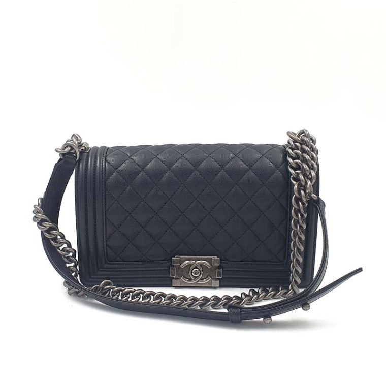 Chanel Caviar Boy Bag Medium (Installed Chip)