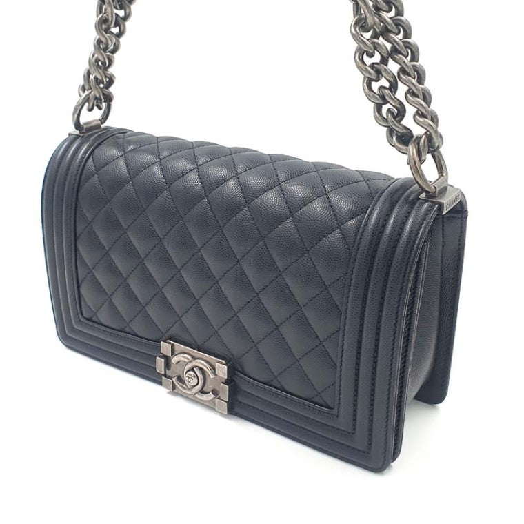 Chanel Caviar Boy Bag Medium (Installed Chip)