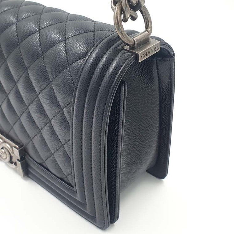 Chanel Caviar Boy Bag Medium (Installed Chip)