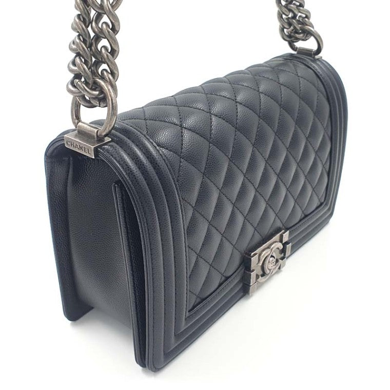 Chanel Caviar Boy Bag Medium (Installed Chip)