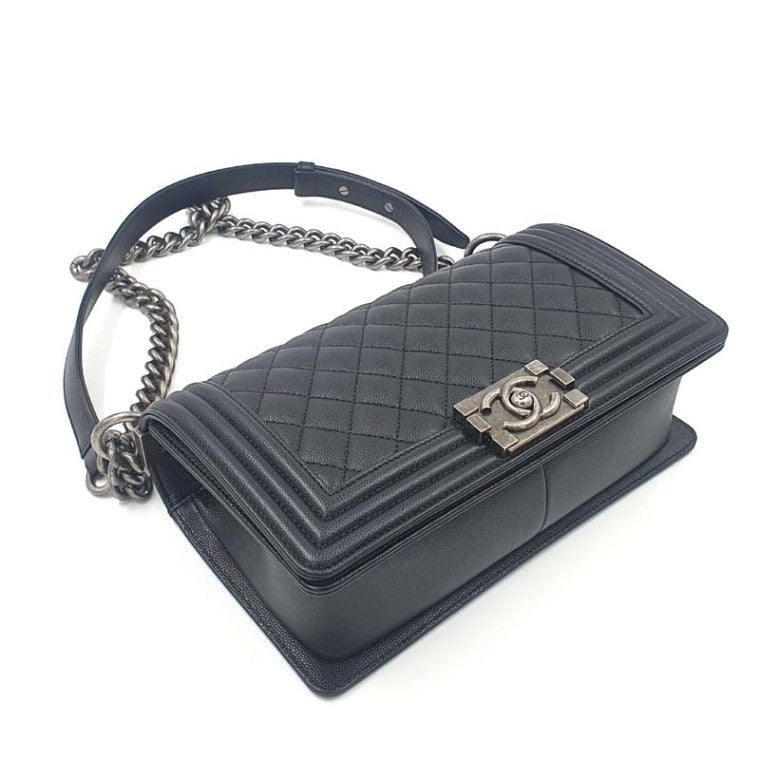 Chanel Caviar Boy Bag Medium (Installed Chip)