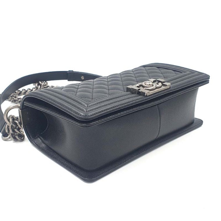 Chanel Caviar Boy Bag Medium (Installed Chip)