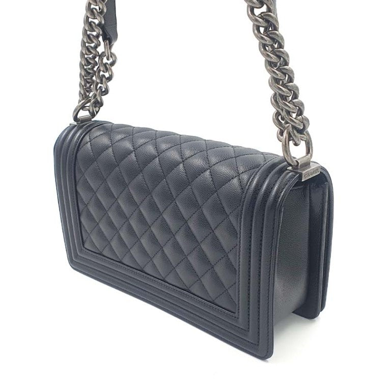 Chanel Caviar Boy Bag Medium (Installed Chip)