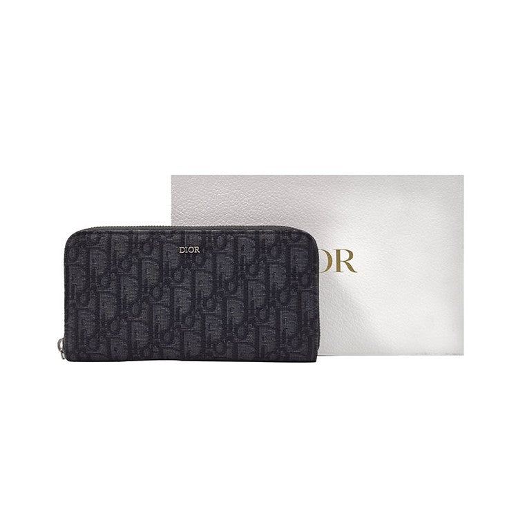 Christian Dior Oblique Zipper Long Wallet