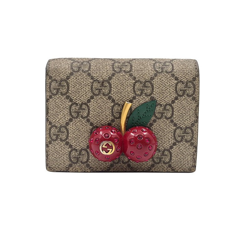Gucci GG Supreme Cherry Wallet (476050)