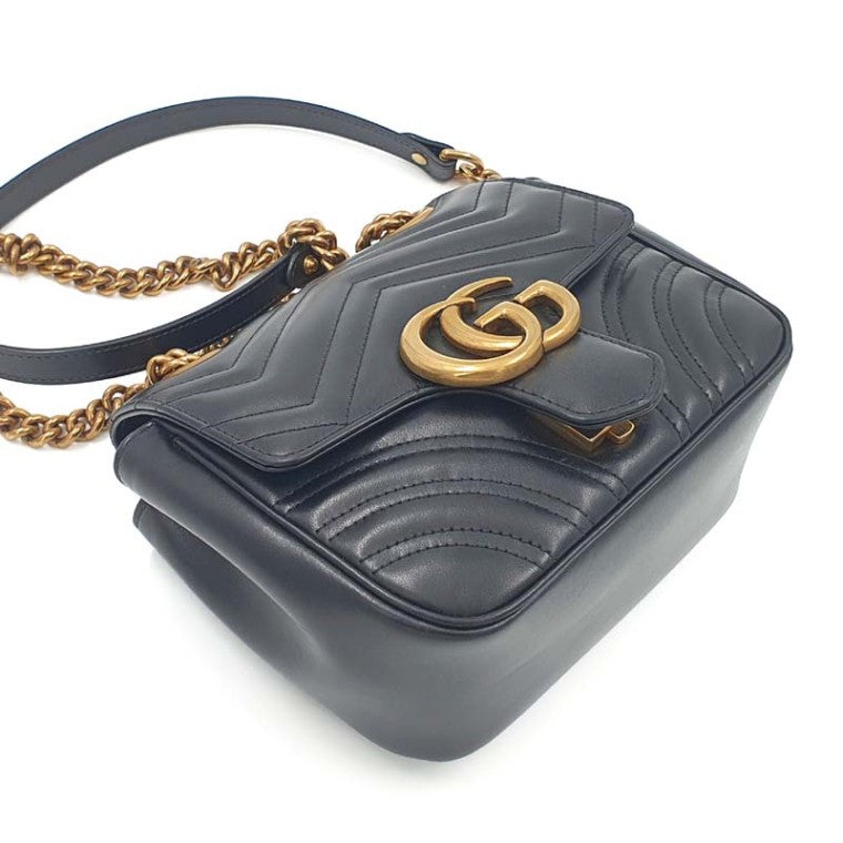 Gucci Marmont Matrasse Chain-in-Shoulder 739682