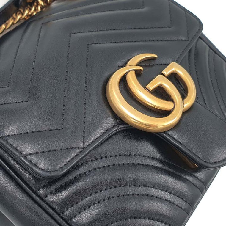 Gucci Marmont Matrasse Chain-in-Shoulder 739682