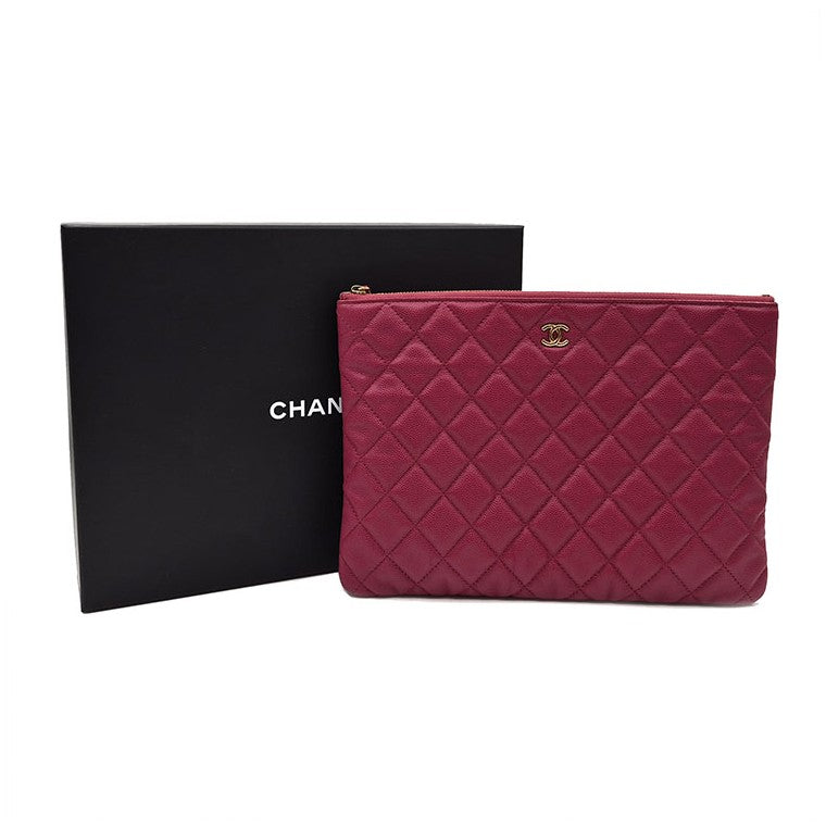 Chanel Caviar Classic Clutch New Medium