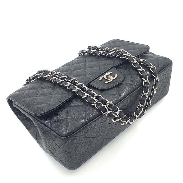 Chanel Classic Caviar Silver Hardware Large