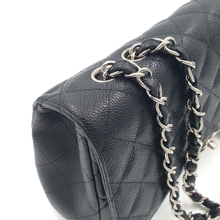 Chanel Classic Caviar Silver Hardware Large