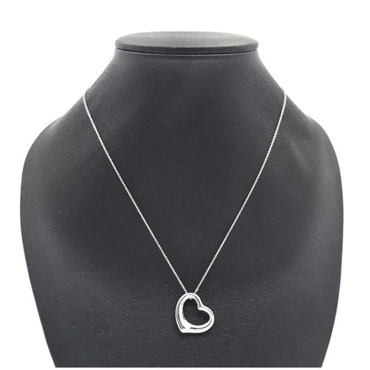 Tiffany Open Heart 7p Diamond Necklace