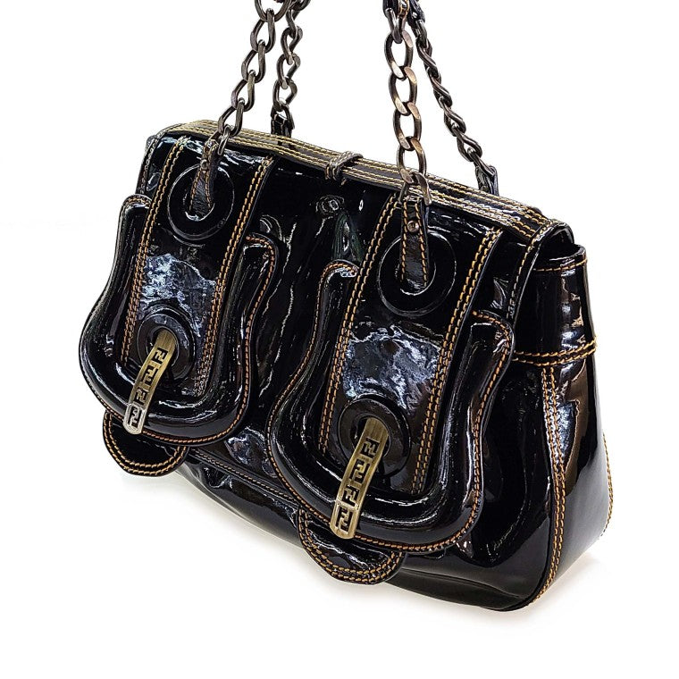 Fendi Patent Chain Shoulder Bag