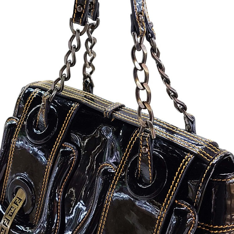 Fendi Patent Chain Shoulder Bag