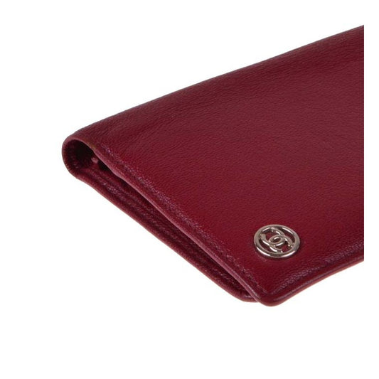 Chanel burgundy long wallet