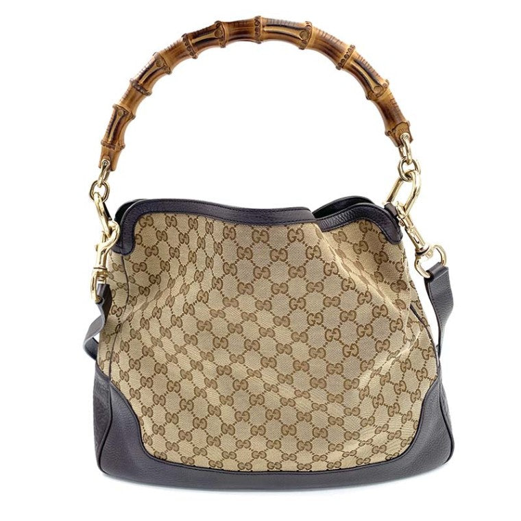 Gucci Jacquard Bamboo Shoulder Bag (282315)
